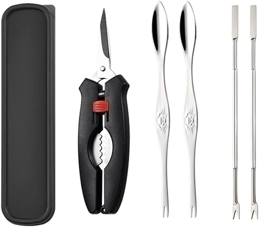 Amazon.co.jp: カニ専用道具 5本セット かに割り カニ フォーク カニ