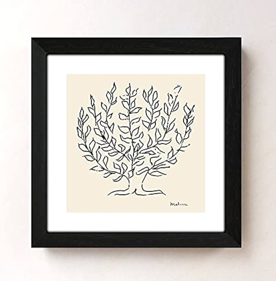 Amazon.co.jp: アンリマティス 低木 正方形 フレーム付き アート