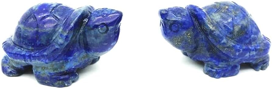 Amazon.co.jp: 1PC 天然ラピスラズリ亀亀像クリスタル宝石動物ポケット