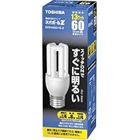 Amazon | 東芝 ネオボールZ 電球形蛍光ランプ 電球60ワットタイプ 昼