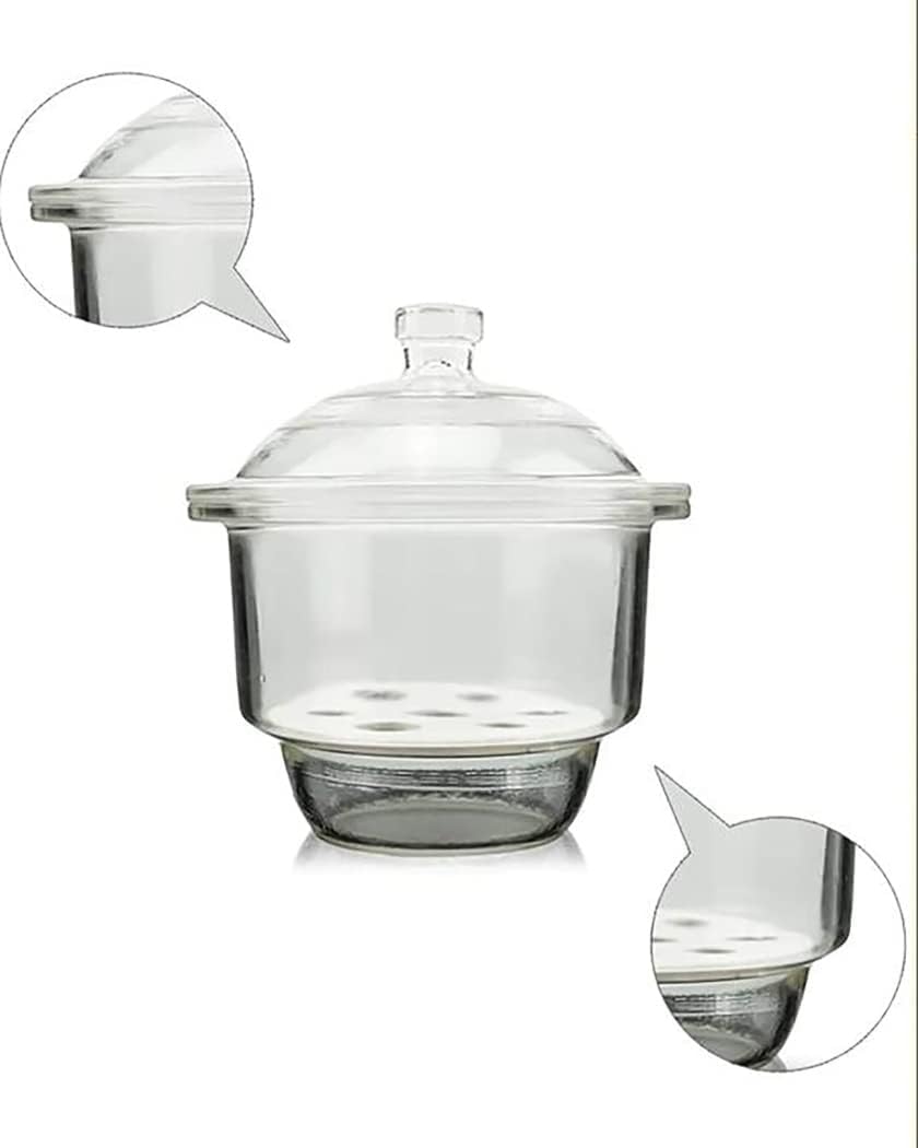 Amazon | 化学乾燥装置用の磁器板ガラスデシケータージャーを備えた