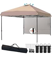 Amazon | ApeexCanopy 軽量ワンタッチタープテント 2.5m×2.5m 収納