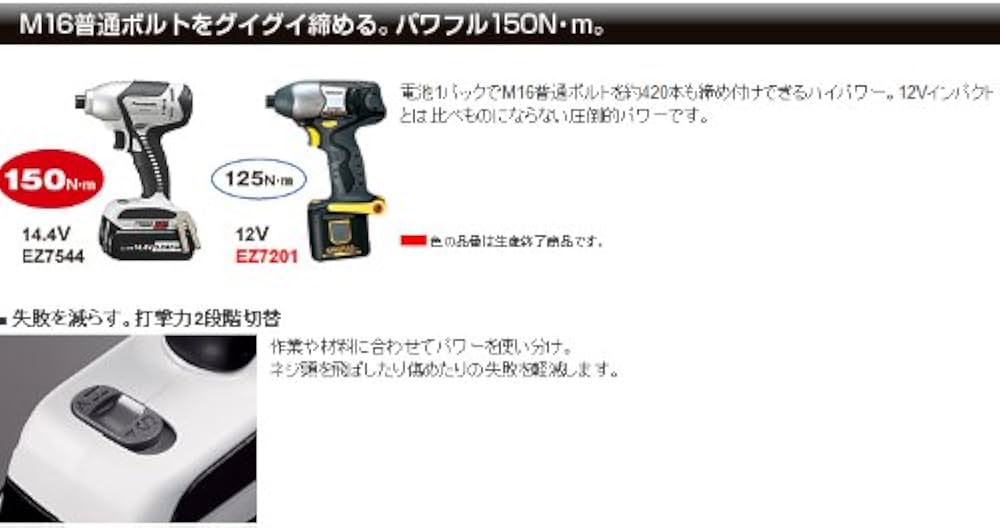 Amazon | パナソニック(Panasonic) 14.4V 充電インパクトドライバー