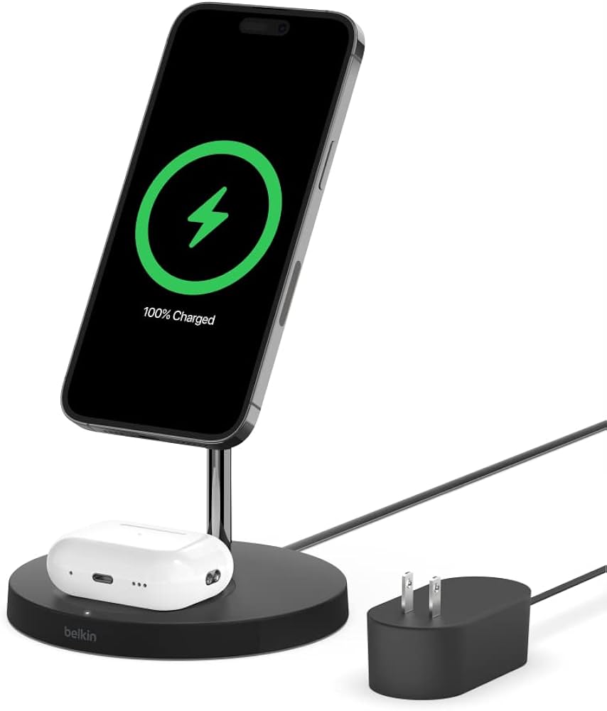 Amazon.com: Belkin MagSafe 2-in-1 Wireless Charging Stand for