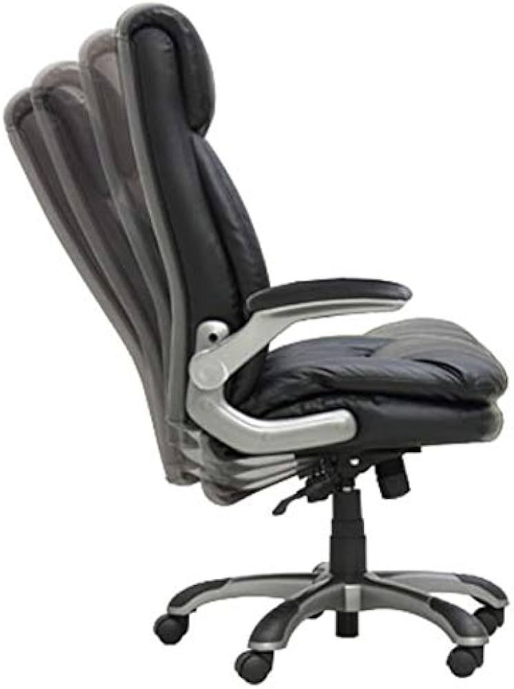 Amazon.co.jp: オフィス ワークチェア ヘッドレスト付き 本革張り回転