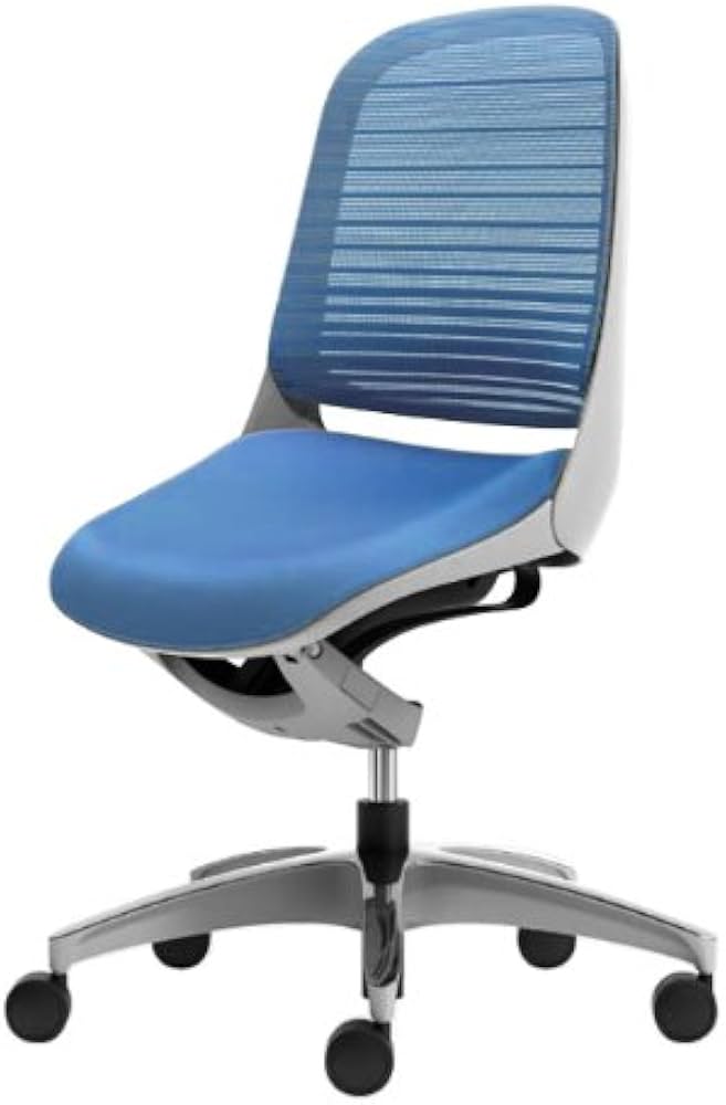 Amazon | オカムラ オフィスチェア ルーチェ 肘なし アクアブルー