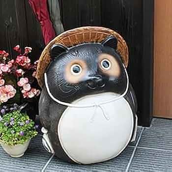 Amazon｜信楽焼 丸タヌキ傘立て しがらき焼 笠立て 陶器 おしゃれ kt