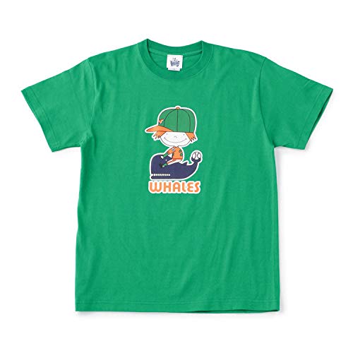 Amazon.co.jp: 大洋ホエールズ ホエールズ坊や 復刻 Tシャツ L 緑