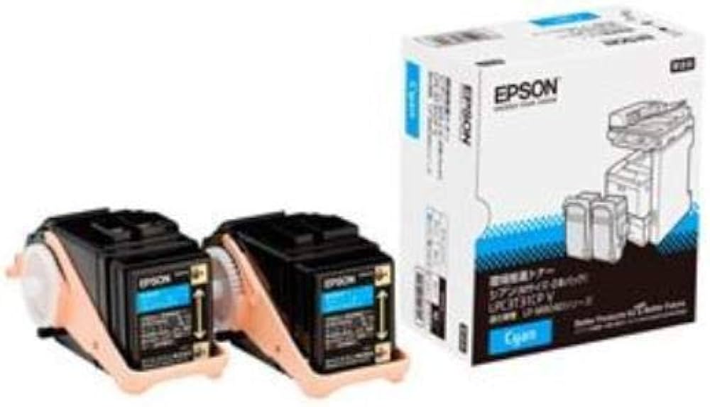 Amazon | EPSON LPC3T31CPV環境推進トナー シアン Mサイズ 2本パック