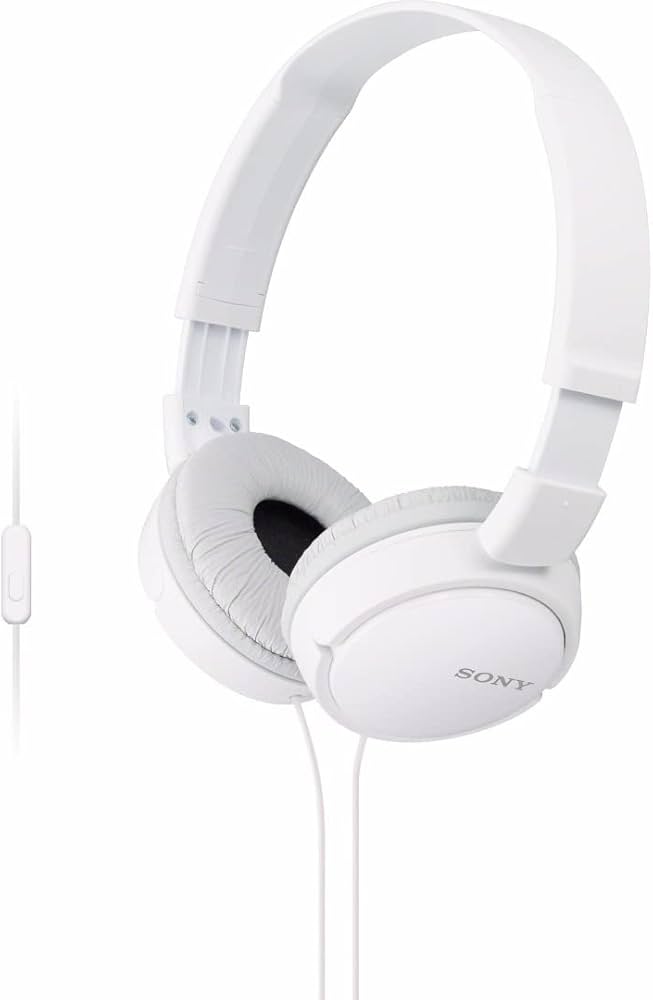 Amazon.com: Sony ZX Series Wired On-Ear Headphones with Mic, White