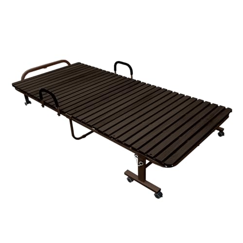 折りたたみベッド キャスター付き グレー 90kg耐荷重 折りたたみベッド