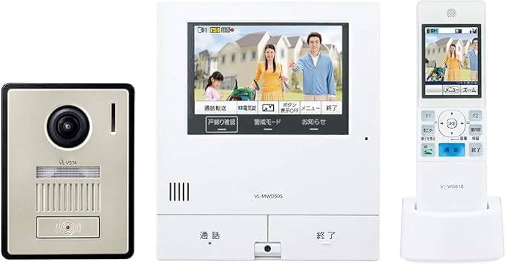 Amazon.co.jp: テレビドアホン 電源コード式 ワイヤレスモニター付 VL