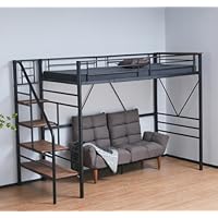 Amazon｜ロフトベッド 階段付き S パイプベッド シングル コンセント