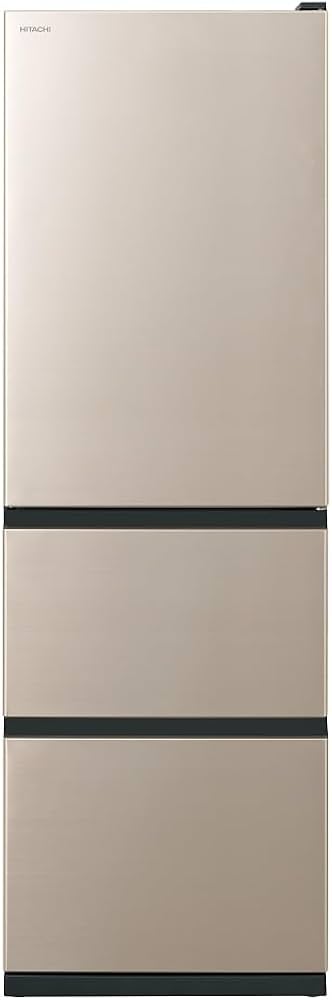 Amazon | 日立 冷蔵庫 幅60cm 375L 左開き R-V38TVL N ライトゴールド