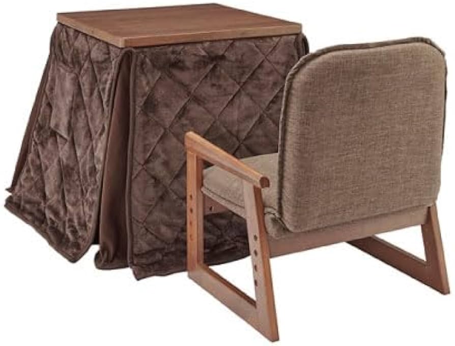 Amazon.co.jp : こたつテーブル おひとり様こたつ 椅子・掛け布団付き