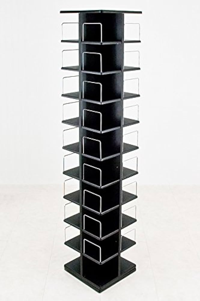 Amazon.co.jp: 回転式タワーCDラック・DVDラック[ブラック]／CD480枚