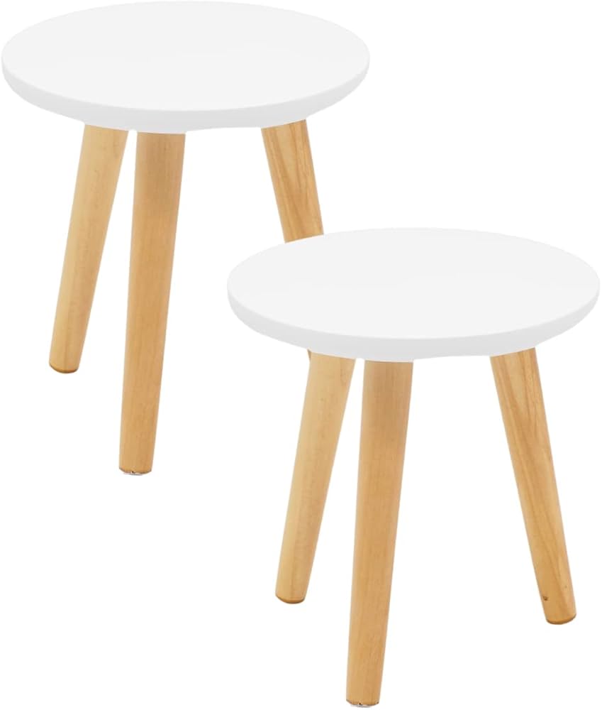 Amazon.co.jp: 2個 木製 フラワースタンド スツール 花台 室内 組立式