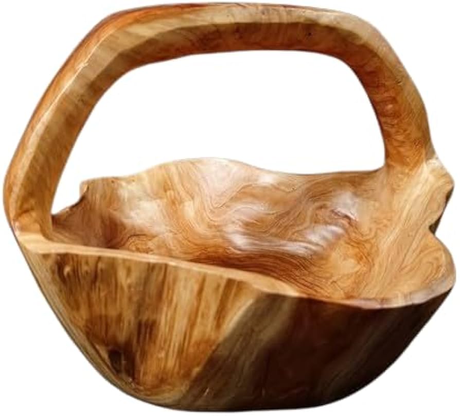 Amazon.co.jp: [Rebirth]丸太くり抜き 切り株 バスケット 木彫り