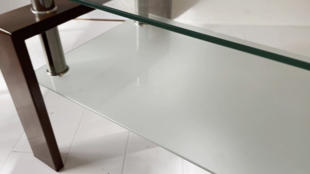 Amazon｜OSJ ガラステーブル コーヒーテーブル 強化ガラス天板 幅88cm