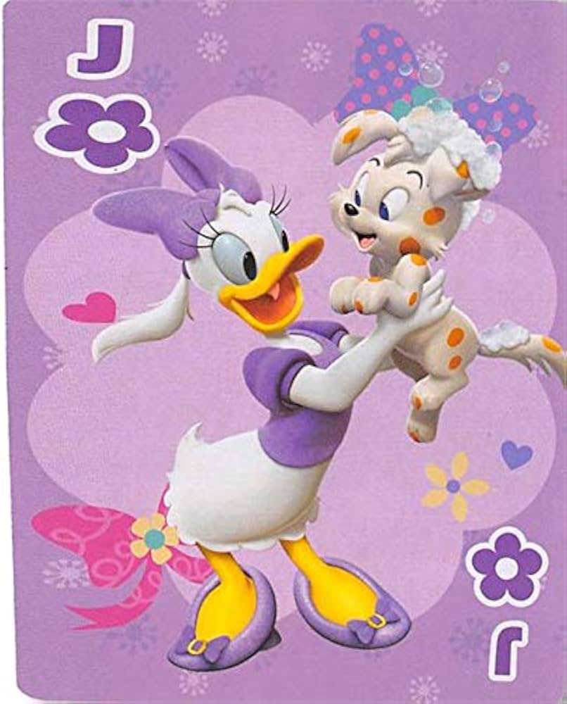 Daisy Duck with Puppy trading game card Disney #MMJ backround