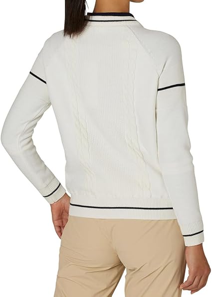 Amazon | [フットジョイ] セーター ケーブル柄 防風裏地付き 長袖
