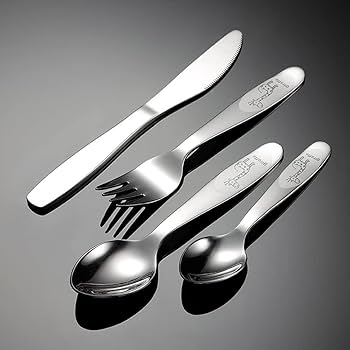 Amazon | TOTI 子供用 カトラリーセット ナイフ フォーク スプーン 4点