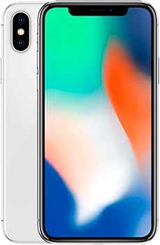 Apple iPhone X, GSM Unlocked 5.8in, 64 GB - Silver (Renewed