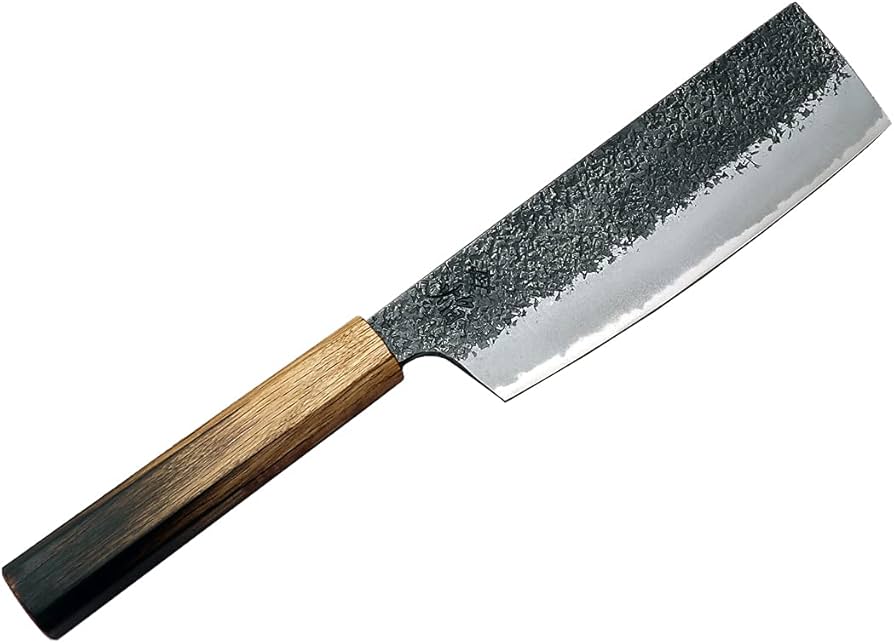 Amazon | 堺孝行 焔 紅蓮 青二鋼 黒打ち鎚目 菜切180 | 堺孝行