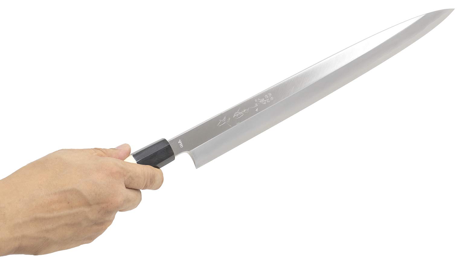 Amazon｜堺菊守 柳刃包丁 シルバー 刃渡り:約30cm 極 V10 柳刃 朴八角