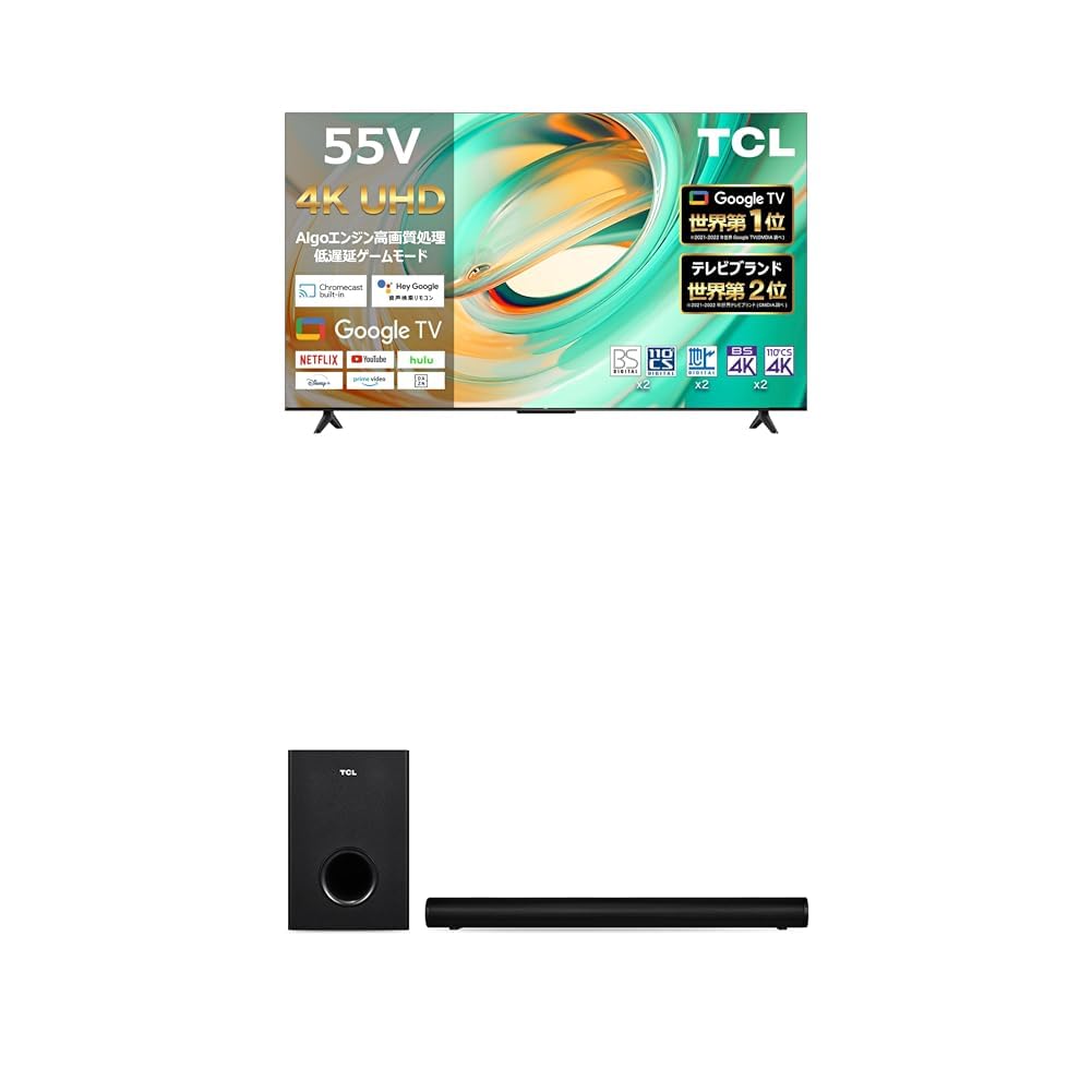 Amazon | TCL 55V型 4K Google TV 液晶 テレビ 55V6B Wチューナー内蔵