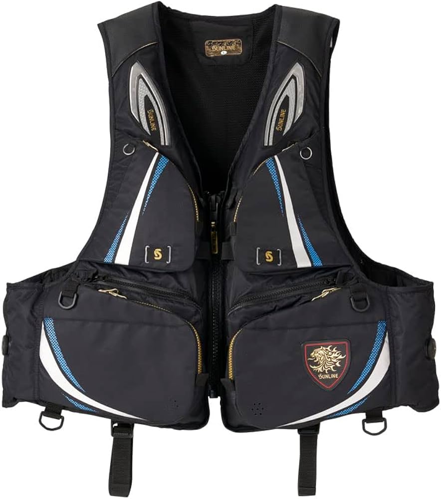 Amazon | [サンライン] 釣具 フローティングベスト メンズ ブルー