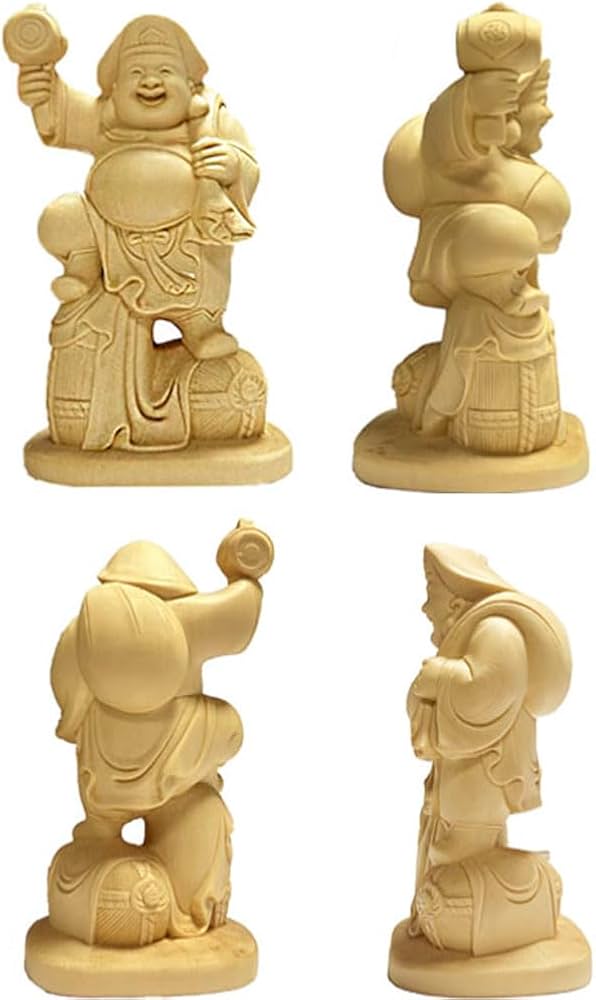 Amazon｜七福神 大黒天 恵比寿 木彫り 桧木製 金運 開運 風水グッズ