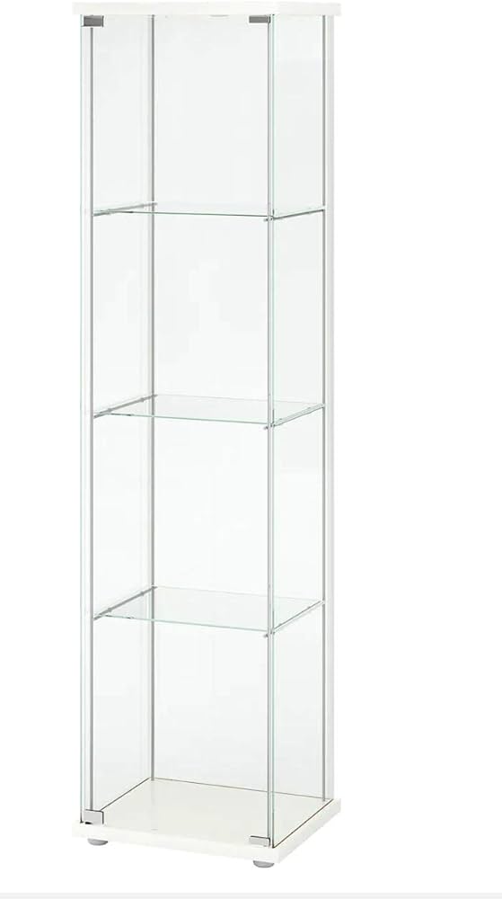Amazon.com: Ikea Detolf Glass Curio Display Cabinet White : Home