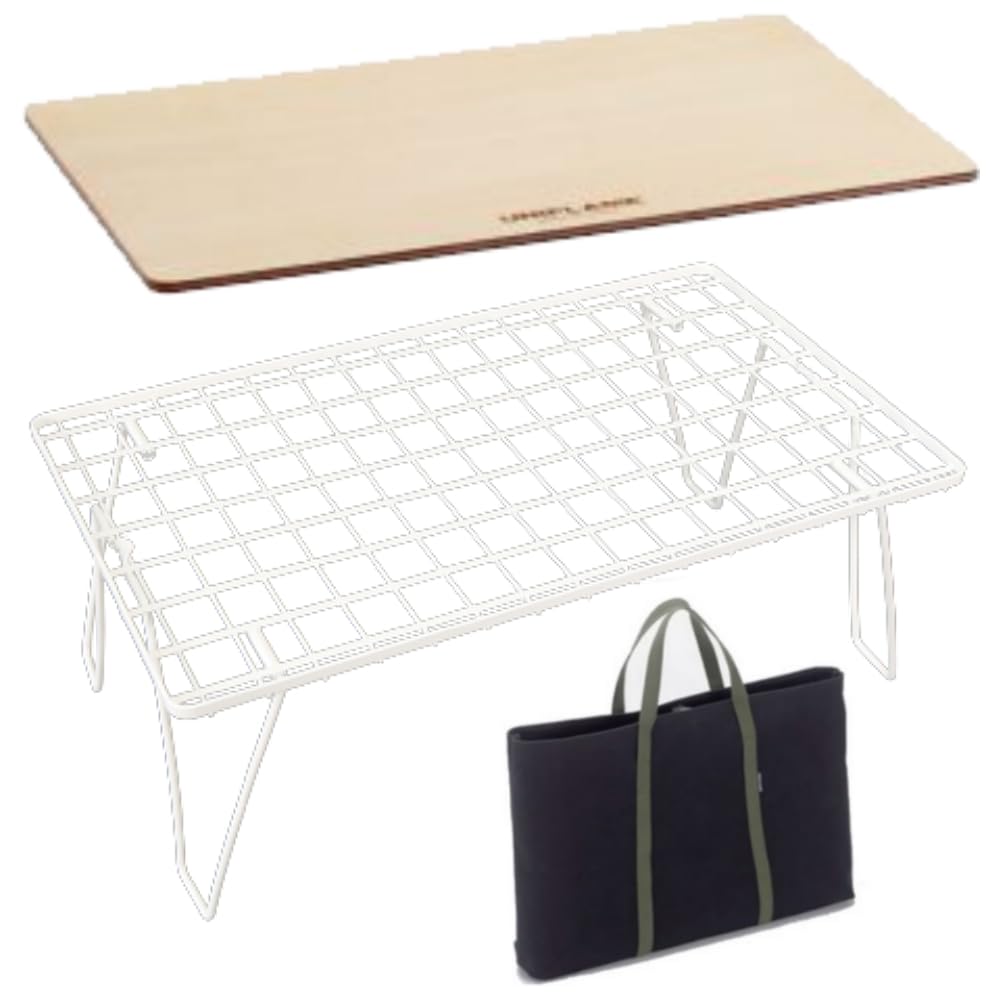 Amazon.co.jp: ユニフレーム フィールドラック ホワイト & WOOD天板