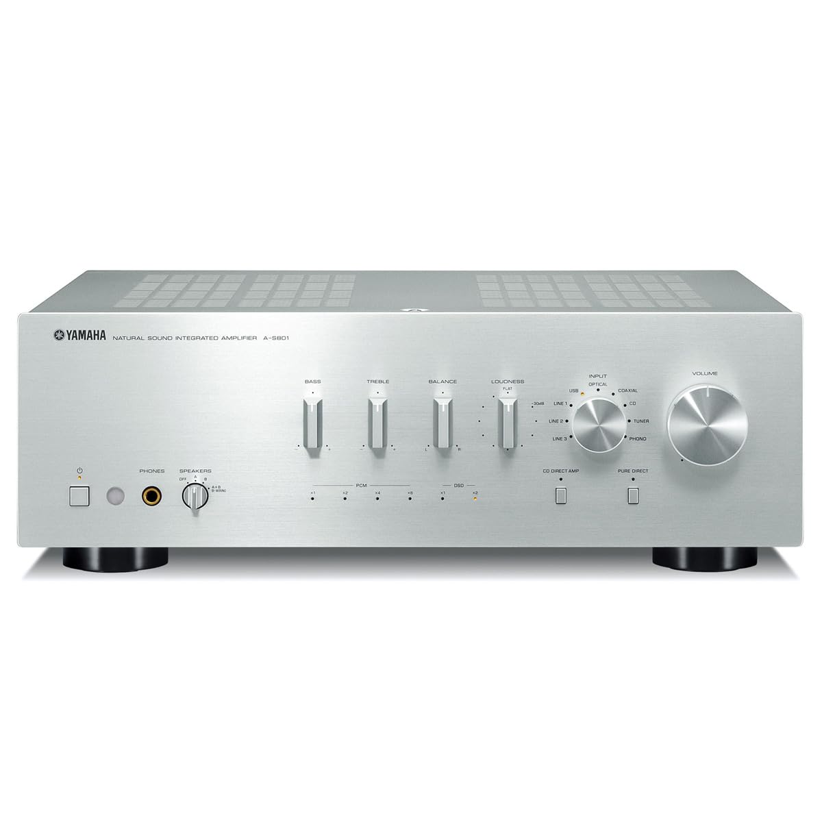 Yamaha A-S801SL Natural Sound Integrated Stereo Amplifier (Silver