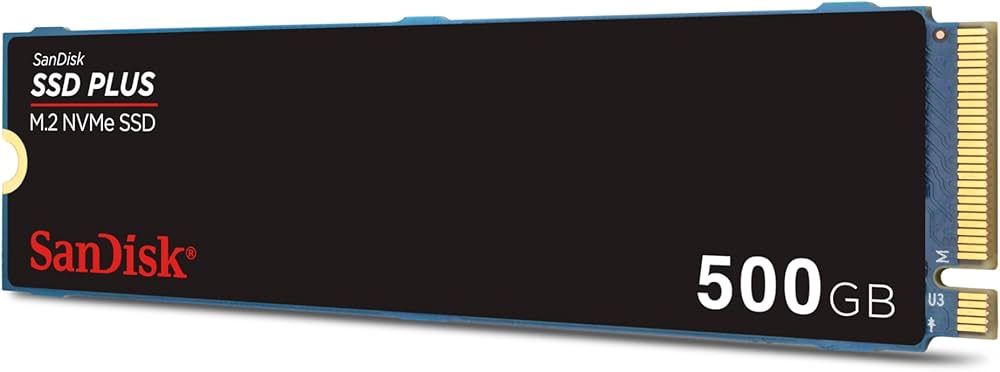 Amazon | SanDisk SSD Plus 500GB M.2 NVMe SSD, Internal SSD, PCIe