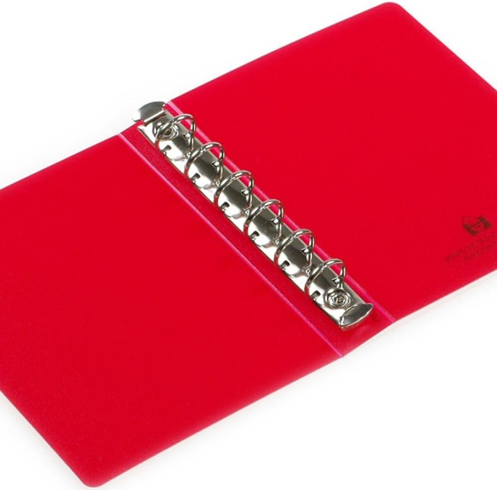 Amazon | エトランジェディコスタリカ バインダー ミニ 6穴 透明PP 赤