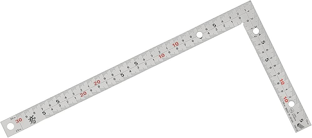Amazon.co.jp: 新潟精機 SK 日本製 シルバー曲尺 鳶 快段目盛 厚手広巾
