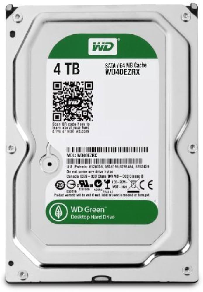 Amazon | WD Green 4TB Desktop Hard Drive: 3.5-inch, SATA 6 Gb/s
