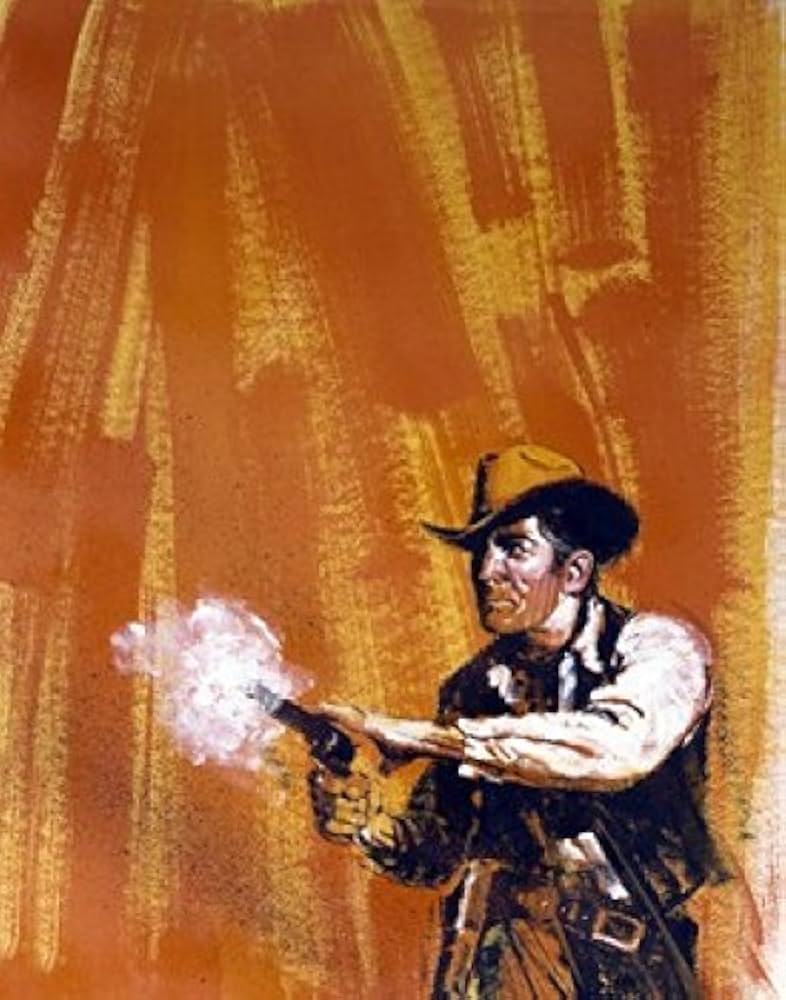 Amazon.com: Posterazzi Painting of cowboy shooting Angry Gunfire