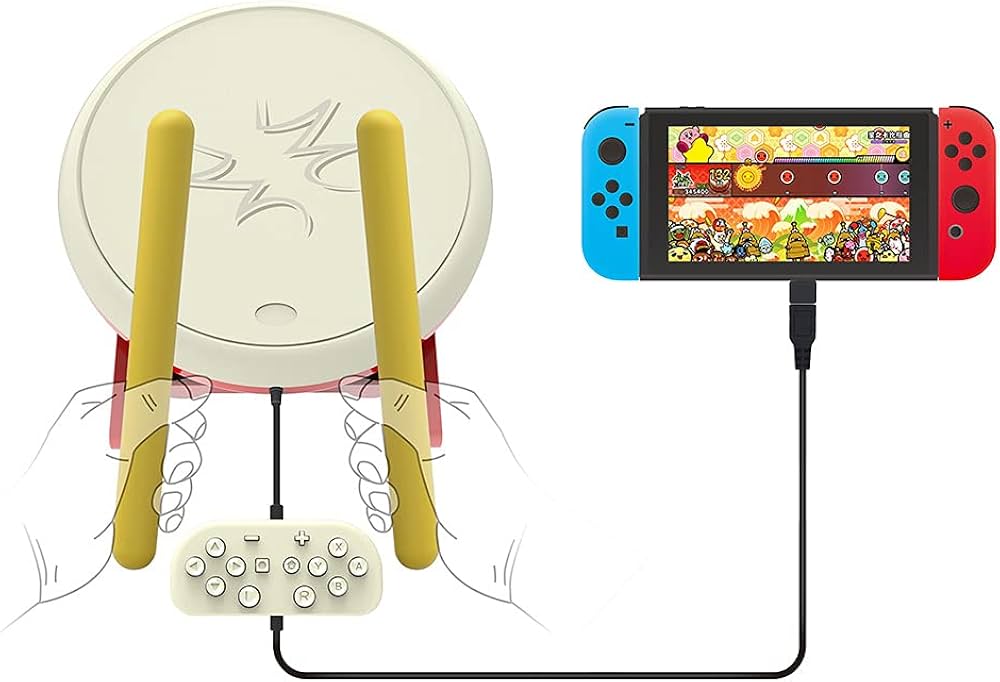 TwiHill Taiko Master para Nintendo Switch, Drum + Drum Hammer