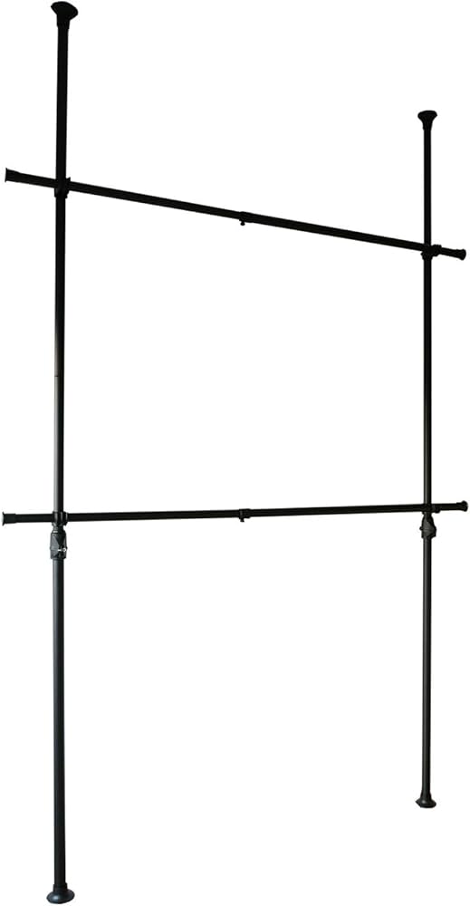 Amazon.co.jp: 山善 突っ張りポールハンガーラック ダブル 高さ