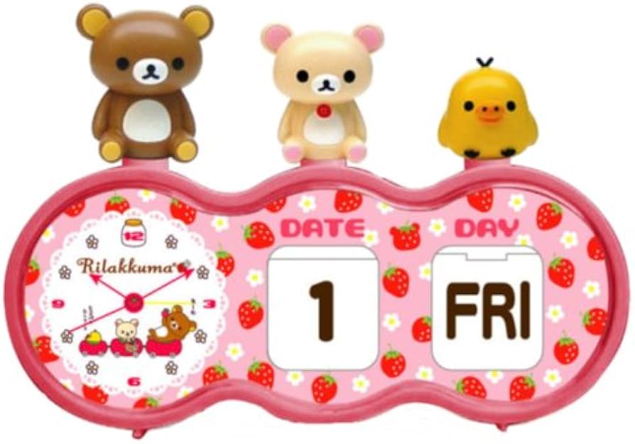 Amazon.co.jp: リラックマぱたぱたクロック2 ピンク338513 : おもちゃ