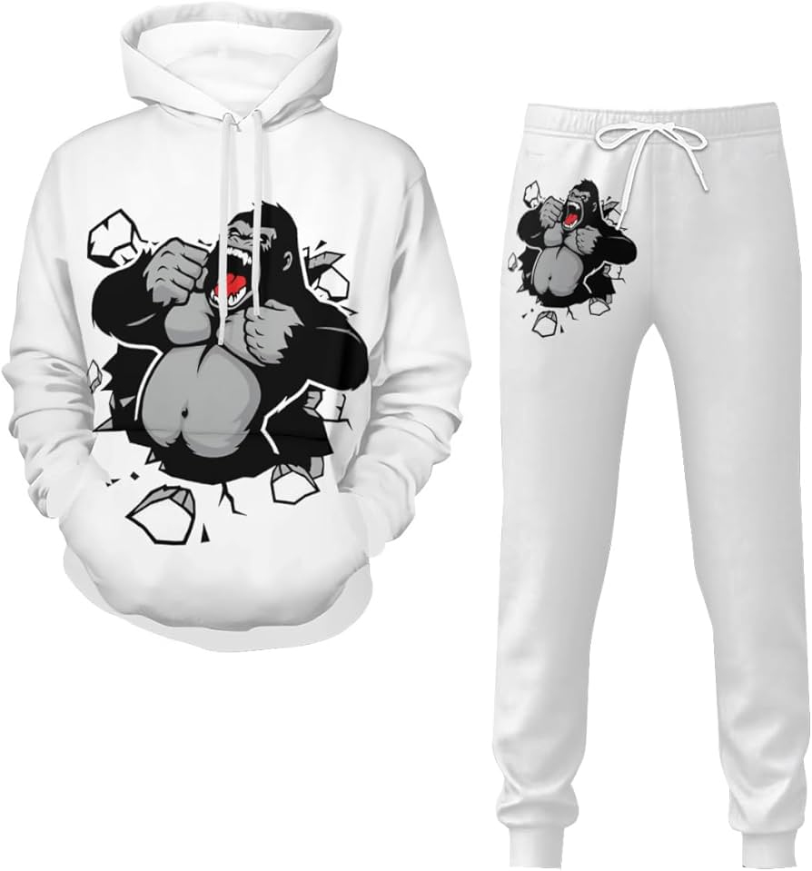 Amazon.co.jp: ゴリラ柄 おもしろ ジャージ 上下セット メンズ