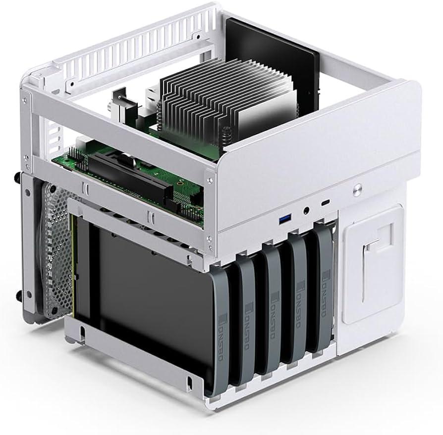 Amazon.co.jp: JONSBO N2 NAS ITX ケース (ホワイト) : パソコン・周辺機器