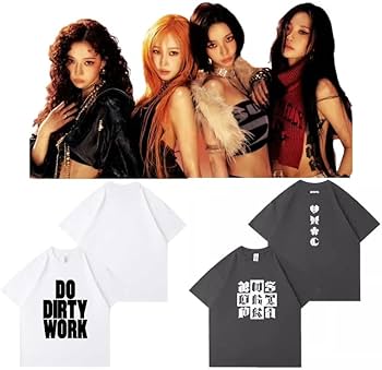 Amazon.co.jp: [さん店] aespa Dirty Work グッズ Tシャツ 半袖 エスパ