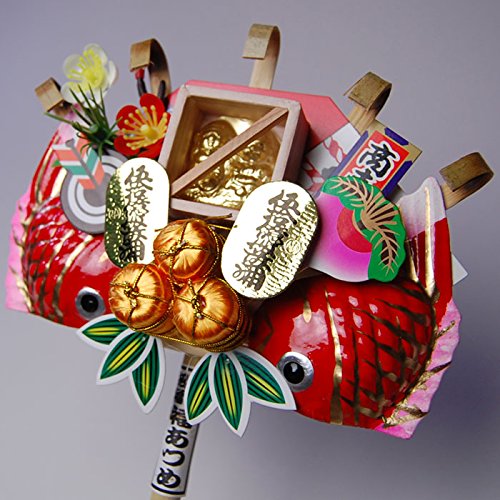 Amazon.co.jp: ミニ熊手飾り 二福枡（商売繁盛くまで） 縁起物・酉の市