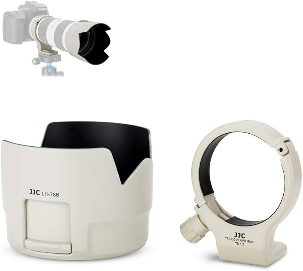 Amazon | レンズフードシェード&三脚マウントリングカラー Canon EF 70