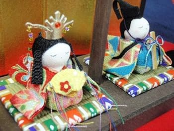 Amazon.co.jp: 即納！さらに！高さ37 ちりめん ひな人形 吊るし飾り