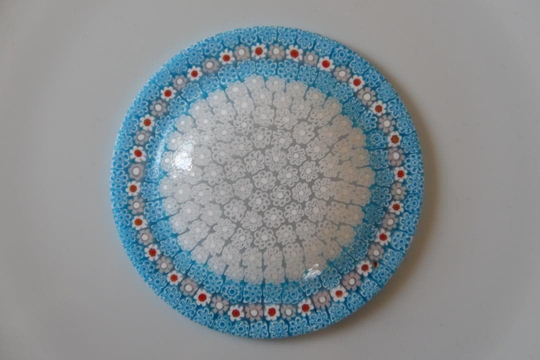 ミルフィオリ プレート 小皿 ベネチアングラス 検/ガラス 江波冨士子